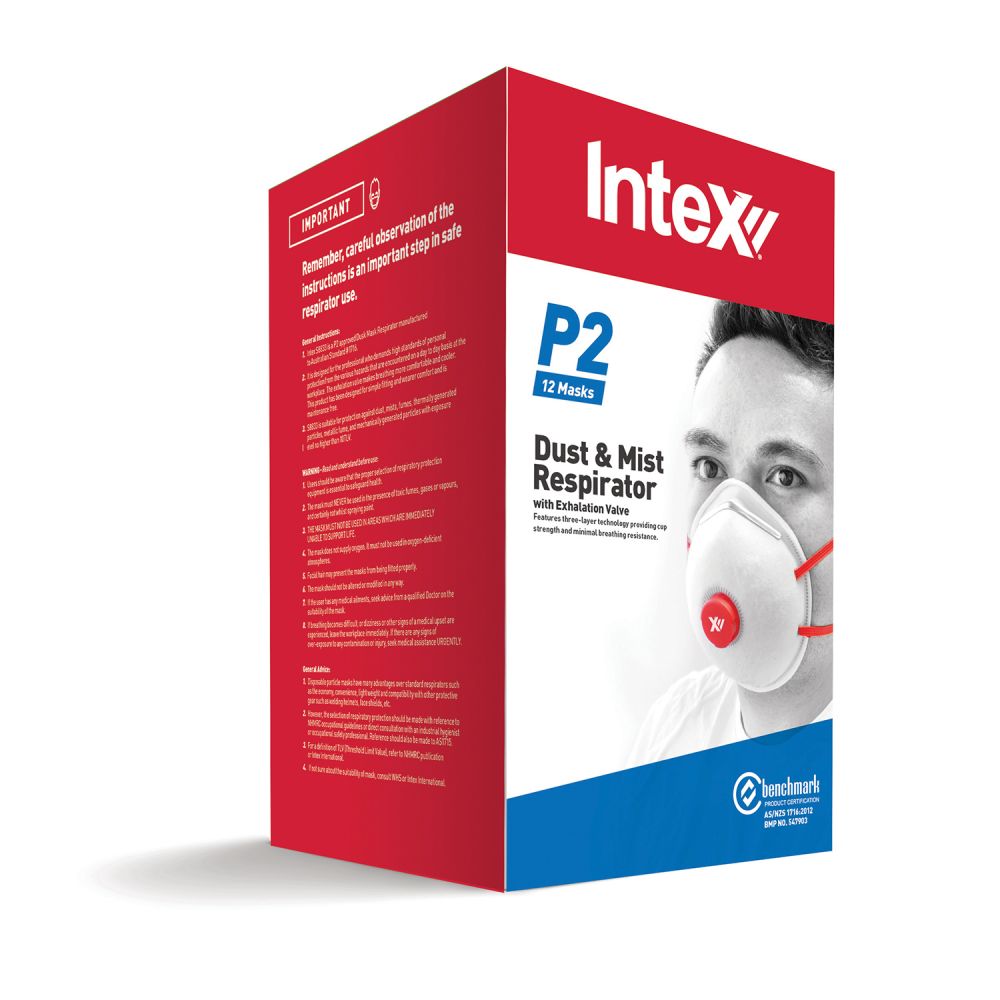 P2 Dust Mask with Valve 12 Pk